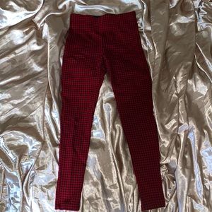 Zara XS red and black plaid pants